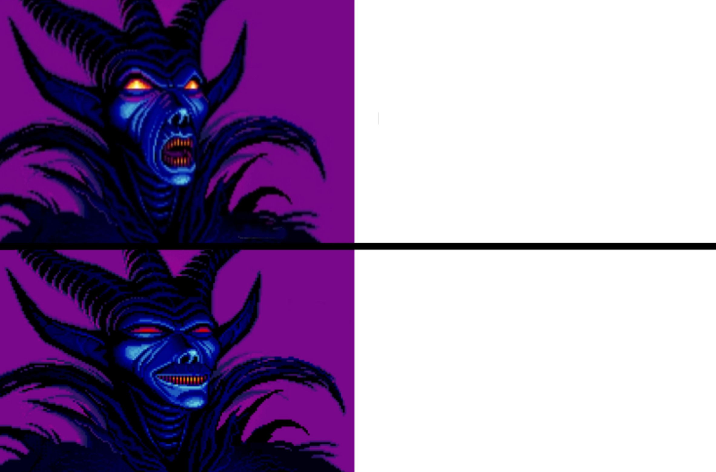 Approving Demon Blank Meme Template