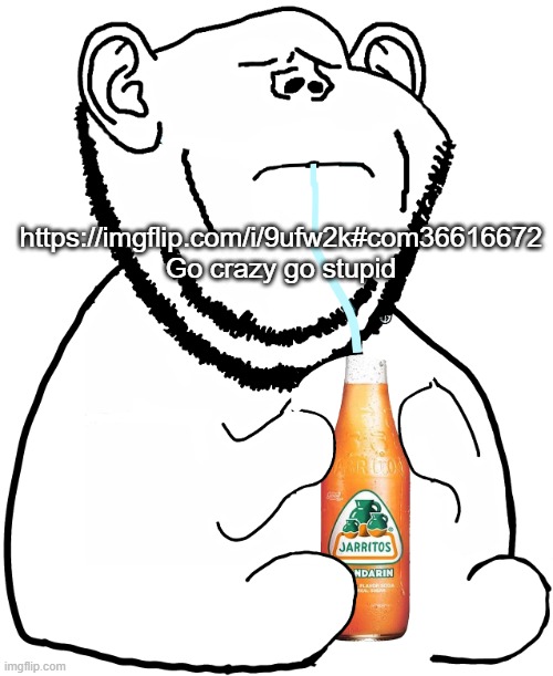 Jarritos | https://imgflip.com/i/9ufw2k#com36616672

Go crazy go stupid | image tagged in jarritos | made w/ Imgflip meme maker
