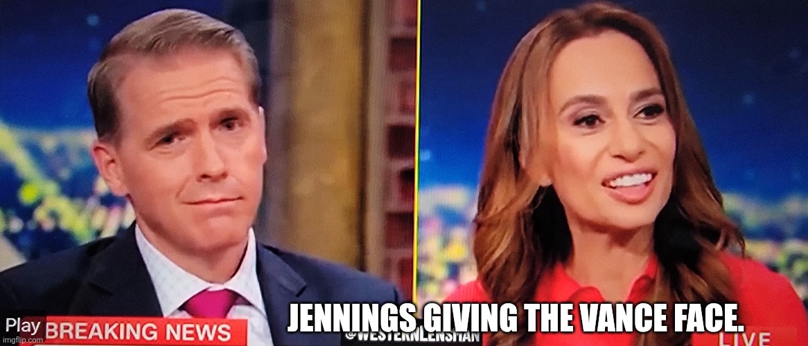 JENNINGS JD VANCE | JENNINGS GIVING THE VANCE FACE. | made w/ Imgflip meme maker
