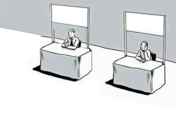two empty booths Blank Meme Template