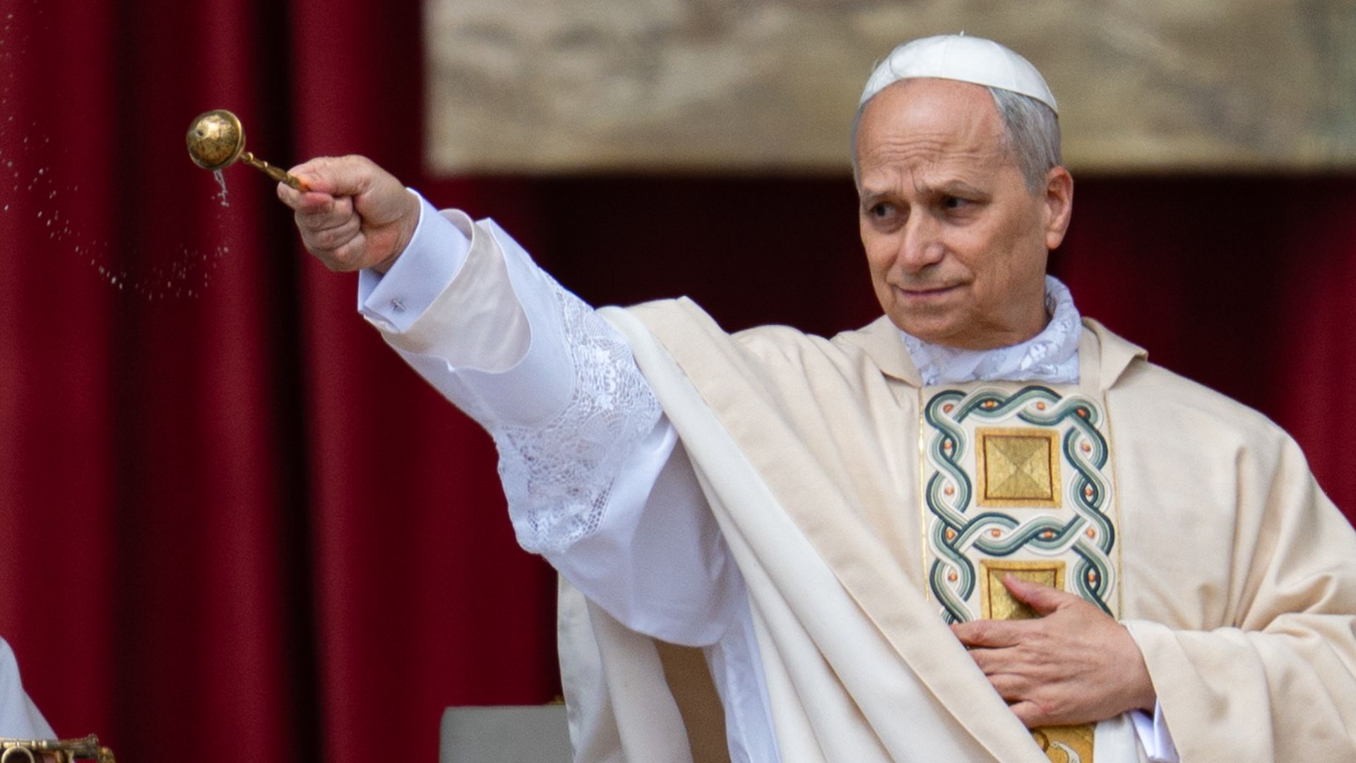 Pope Leo XIV Holy Water Blank Meme Template