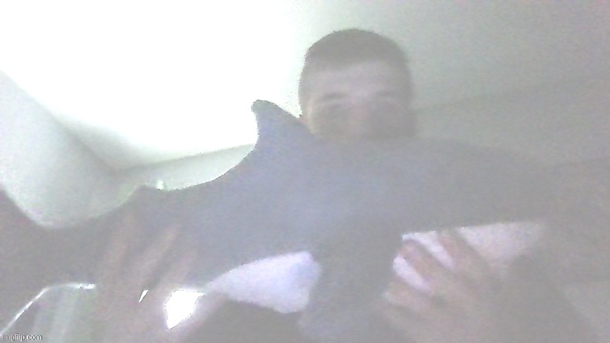 man with blahaj | made w/ Imgflip meme maker