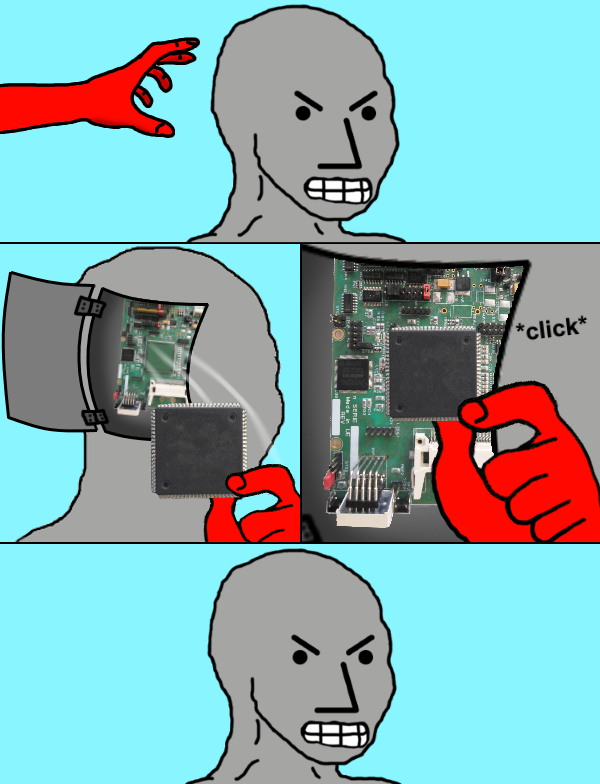 NPC Computer Chip Blank Meme Template