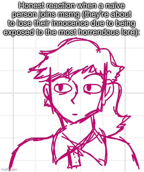 Honest reaction when a naive person joins msmg (they're about to lose their innocence due to being exposed to the most horrendous lore): | made w/ Imgflip meme maker