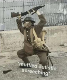 muffled autistic screaching Blank Meme Template