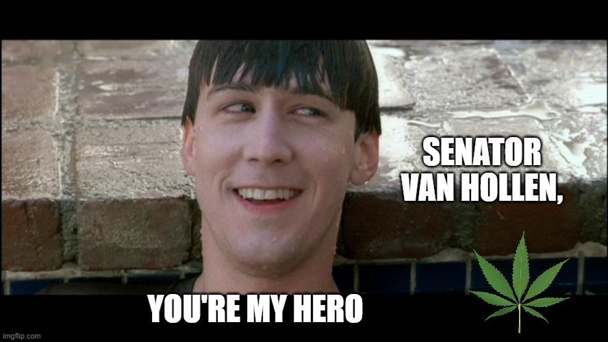 Ferris Bueller You're My Hero | SENATOR VAN HOLLEN, YOU'RE MY HERO | image tagged in ferris bueller you're my hero | made w/ Imgflip meme maker