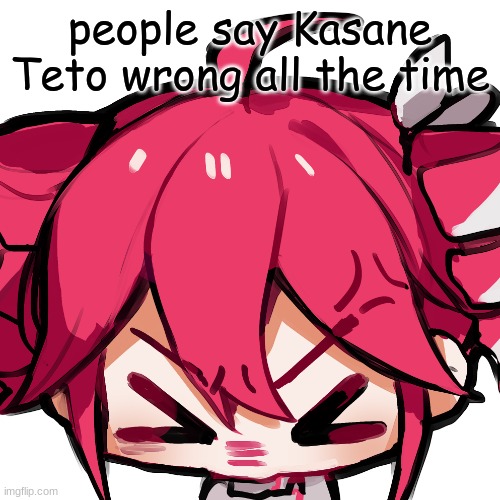 TETO!! | people say Kasane Teto wrong all the time | image tagged in teto | made w/ Imgflip meme maker