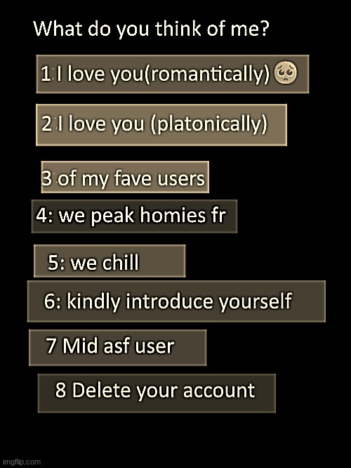 What do you think of me? | image tagged in what do you think of me | made w/ Imgflip meme maker