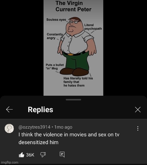 image tagged in comment,comments,family guy | made w/ Imgflip meme maker