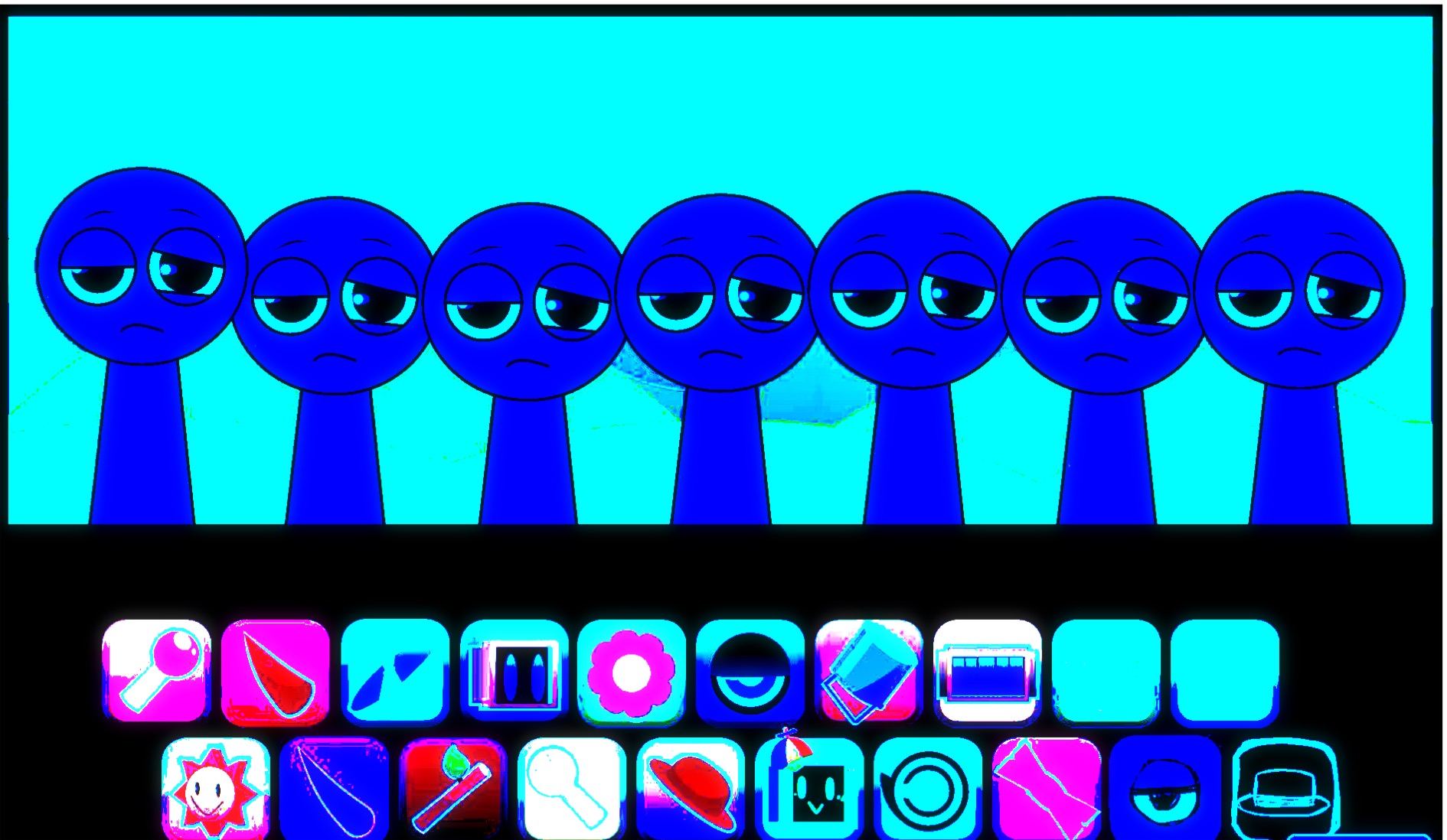 Blue Sprunkis Blank Meme Template