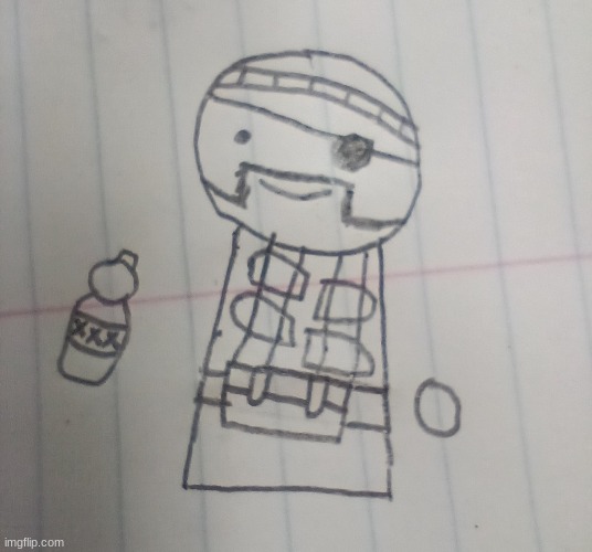 my attempt to draw demoman from tf2 in my artstyle. rate it | made w/ Imgflip meme maker