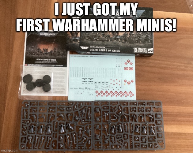 I JUST GOT MY FIRST WARHAMMER MINIS! | made w/ Imgflip meme maker