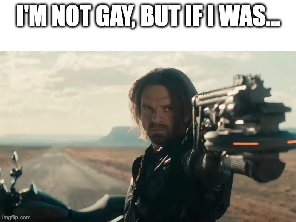 Bucky my pookie | I'M NOT GAY, BUT IF I WAS... | image tagged in marvel,bucky barnes,winter soldier,hear me out,celebrity crush | made w/ Imgflip meme maker