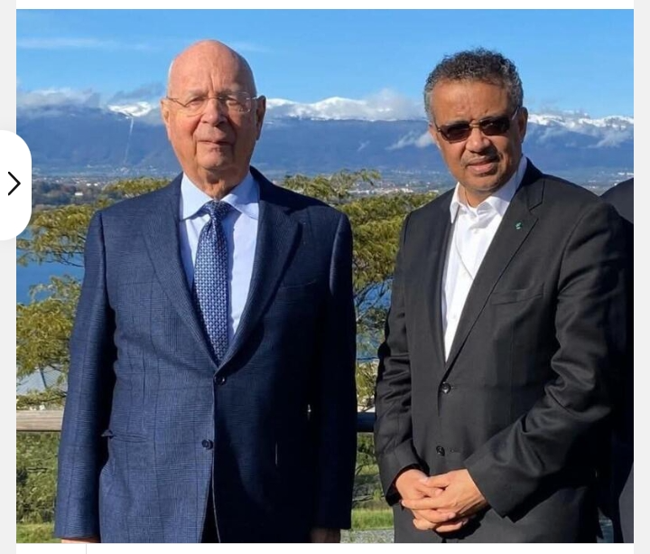 Klaus Schwab and Tedros Blank Meme Template