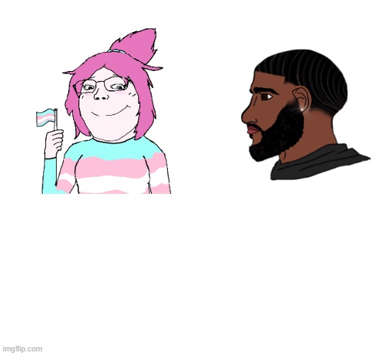 LGBTQ Vs Black Chad Blank Meme Template