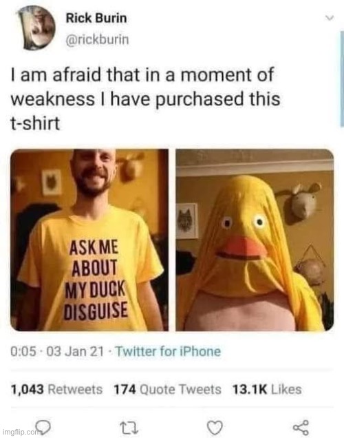 Duck shirt | image tagged in duck,shirt | made w/ Imgflip meme maker