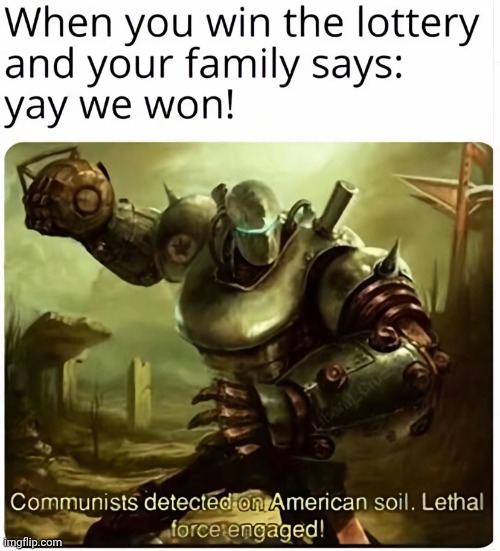 Do people even read the titles? | image tagged in communism,fallout,lottery,video games,nuke | made w/ Imgflip meme maker