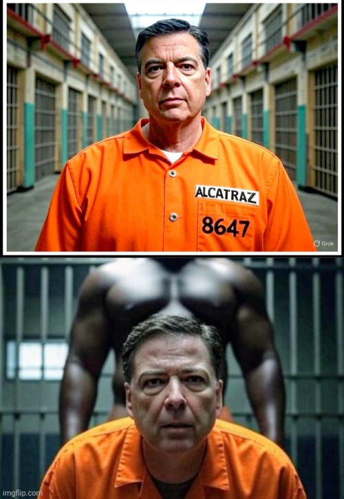 James Comey in prison Blank Meme Template