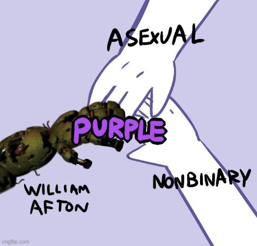 p u r p l e | image tagged in purple,purple guy,asexual | made w/ Imgflip meme maker