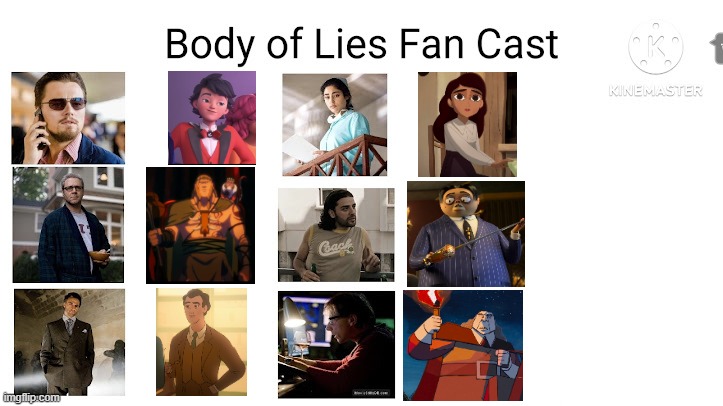 Credit to Mico the Ninjago Fan 2024 for this used | image tagged in meme,memes,spoof cast,body of lies,characters,roles | made w/ Imgflip meme maker