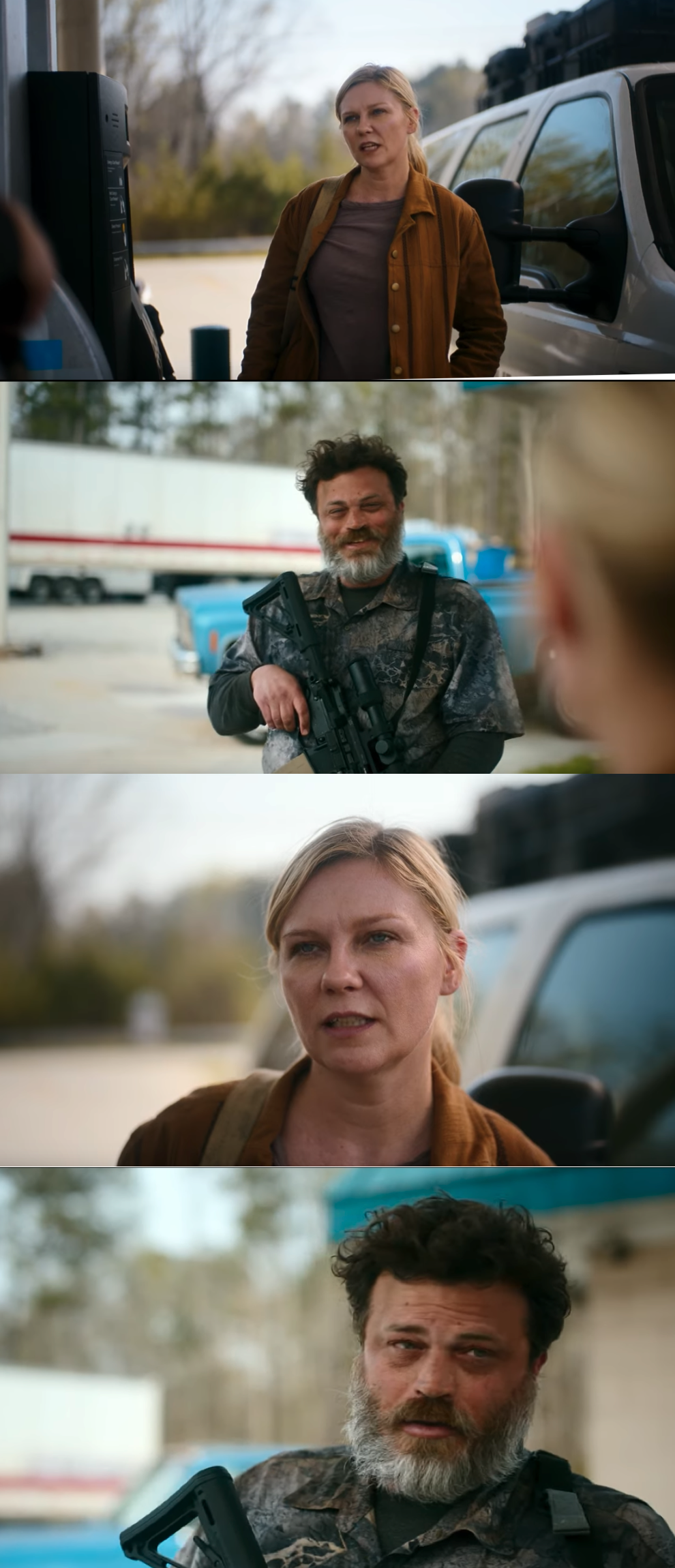 A24 Civil War Gas Station Blank Meme Template