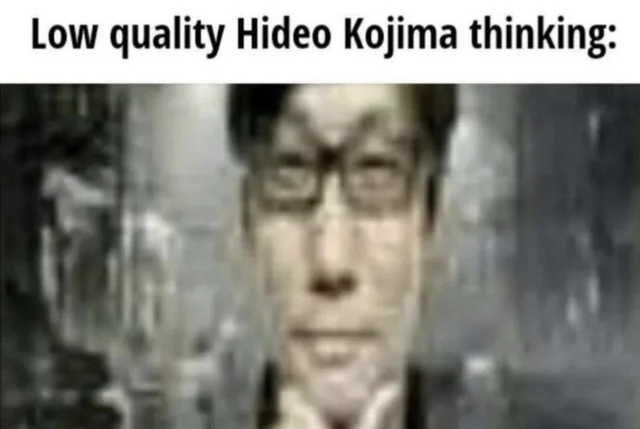 Low quality Hideo Kojima thinking Blank Meme Template
