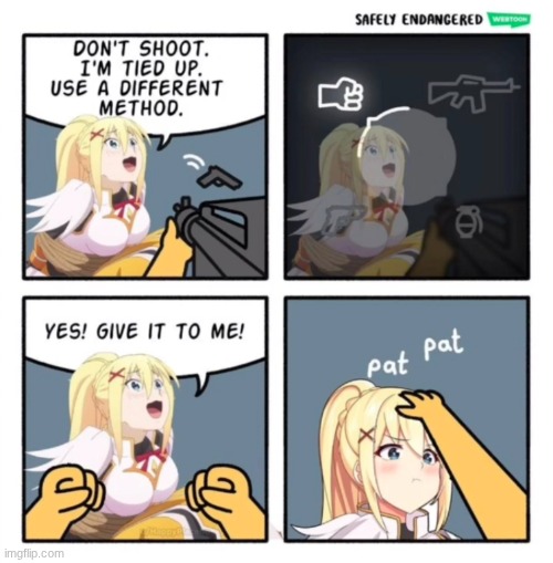 image tagged in konosuba,darkness | made w/ Imgflip meme maker
