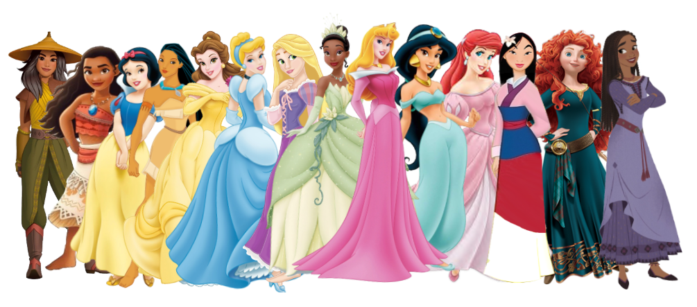A Whole Group of Disney Princesses Blank Meme Template