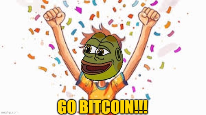 go bitcoin! | GO BITCOIN!!! | image tagged in bitcoin,btc,hoppy,funny memes,100x | made w/ Imgflip meme maker