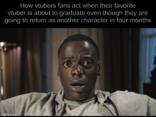 Is not that deep bro | How vtubers fans act when their favorite vtuber is about to graduate even though they are going to return as another character in four months | image tagged in this meme is gonna flop hard,memes,vtubers,are they dumb,is not that deep | made w/ Imgflip meme maker