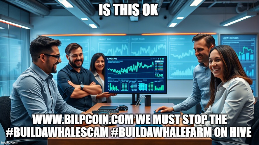 IS THIS OK; WWW.BILPCOIN.COM WE MUST STOP THE #BUILDAWHALESCAM #BUILDAWHALEFARM ON HIVE | made w/ Imgflip meme maker
