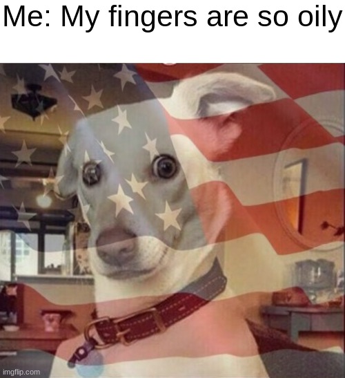 Did I hear oil? | Me: My fingers are so oily | image tagged in did i hear drink | made w/ Imgflip meme maker