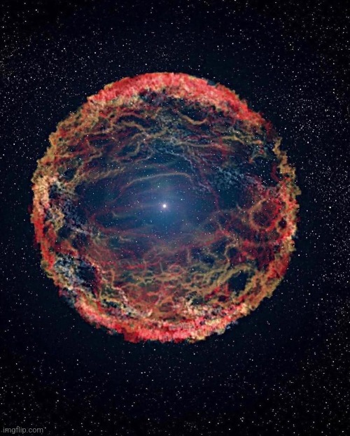 "SN 1993J"  Supernova explosion in progress.  Captured by the Hubble ST | image tagged in star,explosion,supernova,space,telescope | made w/ Imgflip meme maker