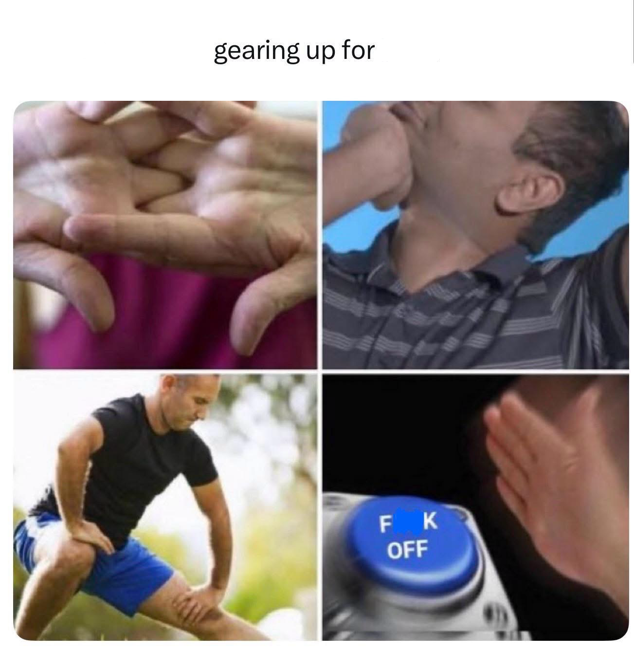 High Quality Gearing up for Blank Meme Template