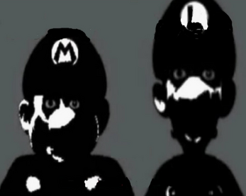 High Quality cursed luigi and mario Blank Meme Template