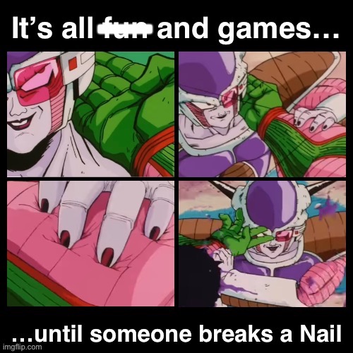 Escargoing… escargoing… escargone! | — | image tagged in dragon ball z,abridged,frieza,pun,4 panel comic | made w/ Imgflip meme maker