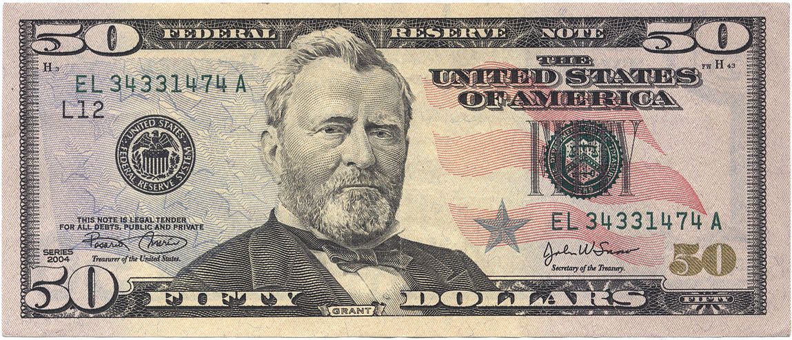 50 dollar bill Blank Meme Template
