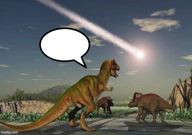 dinasour oh shit Blank Meme Template