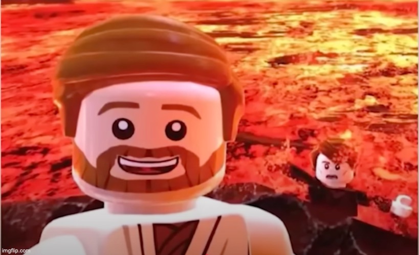 selfie I found in lego Obi-Wan Kenobi's phone | image tagged in obi wan kenobi,legos,wtf,lava | made w/ Imgflip meme maker