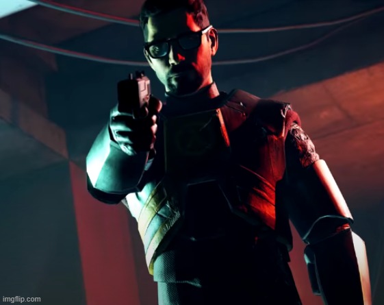 Gordon Freeman with a gun | image tagged in gordon freeman with a gun | made w/ Imgflip meme maker