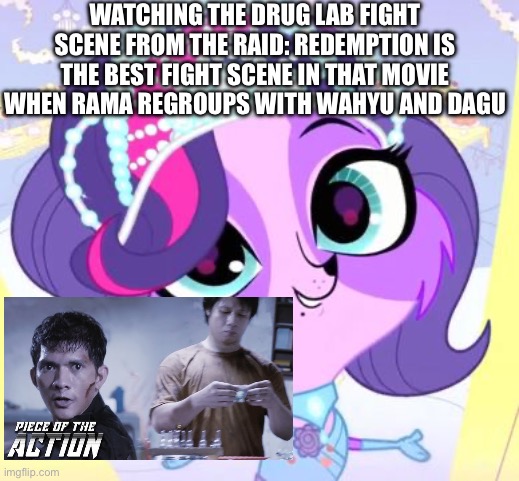 Zoe Trent happy about The Drug Lab Fight from The Raid: Redemption | WATCHING THE DRUG LAB FIGHT SCENE FROM THE RAID: REDEMPTION IS THE BEST FIGHT SCENE IN THAT MOVIE WHEN RAMA REGROUPS WITH WAHYU AND DAGU | image tagged in happy zoe trent | made w/ Imgflip meme maker