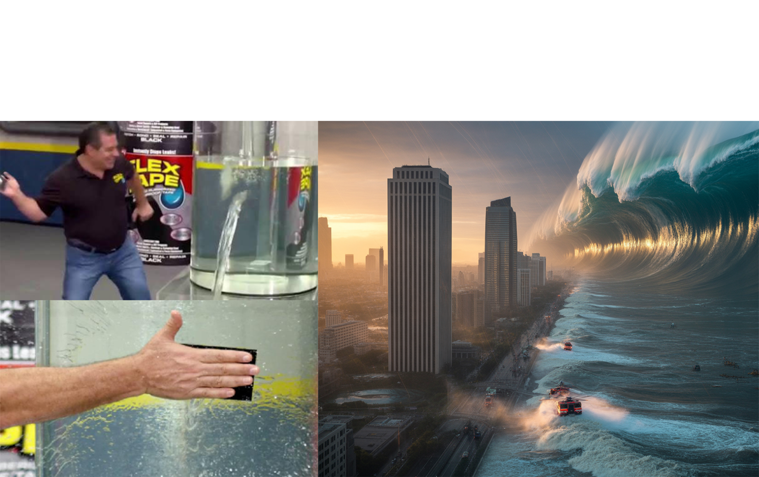 Meanwhile Tsunami Blank Meme Template