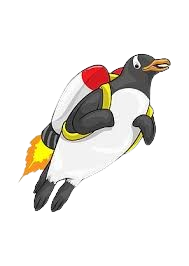 Penguin with a jetpack Blank Meme Template