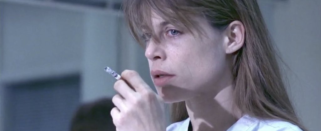 Sarah Connor smoking Blank Meme Template