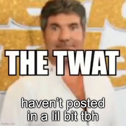 hi | haven’t posted in a lil bit tbh | image tagged in the twat | made w/ Imgflip meme maker
