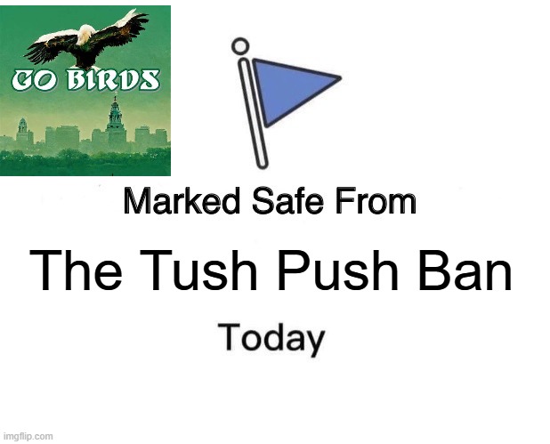 No Ban! | The Tush Push Ban | image tagged in memes,marked safe from | made w/ Imgflip meme maker