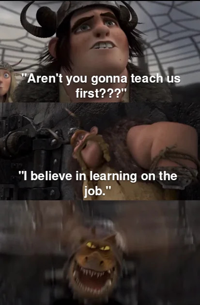 I believe in learning on the job Blank Meme Template