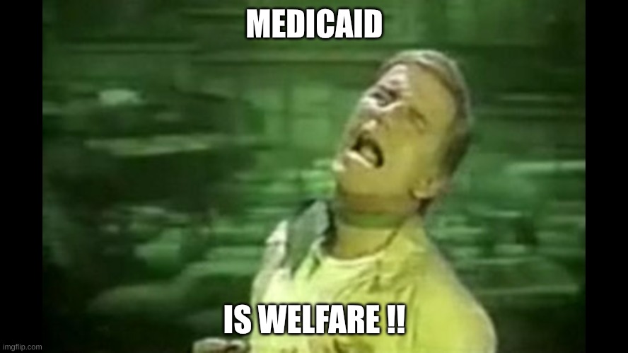 Medicaid is Welfare | MEDICAID; IS WELFARE !! | image tagged in soylent green is people,medicaid | made w/ Imgflip meme maker