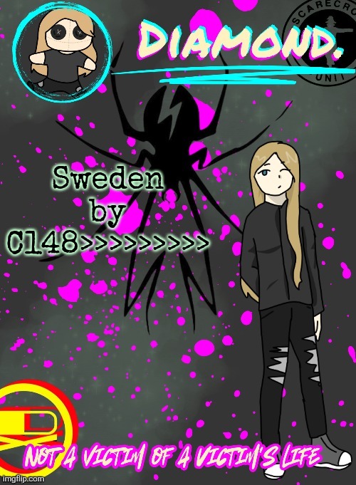 Diamond. Announcement Temp (TY DISCO!!!!) | Sweden by C148>>>>>>>>> | image tagged in diamond announcement temp ty disco | made w/ Imgflip meme maker