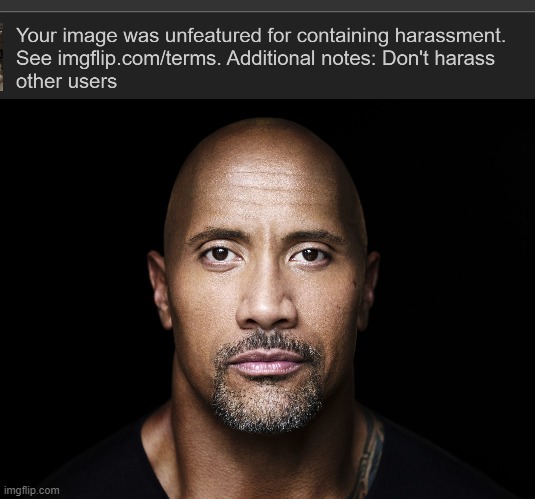 image tagged in the rock stare | made w/ Imgflip meme maker